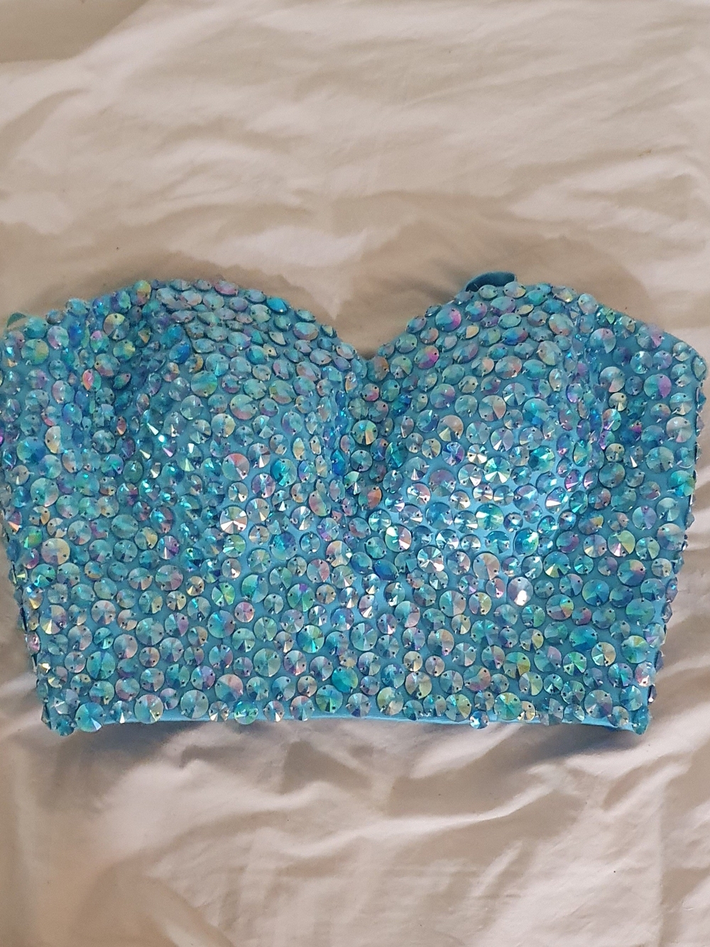 Blue Sequin Corset Top Mermaid